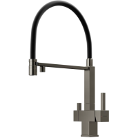 Смеситель для кухни Sancos Moro SC4006GG Вороненая сталь Черный