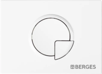 Клавиша для инсталляции Berges Novum R1 040021 для унитаза, АБС-пластик, белая глянцевая