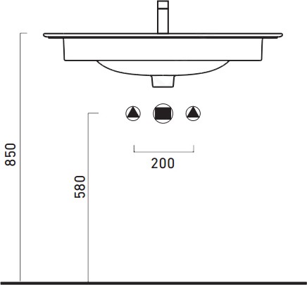 раковина полувстраиваемая catalano green up 80 см 180grup00 снято с производства