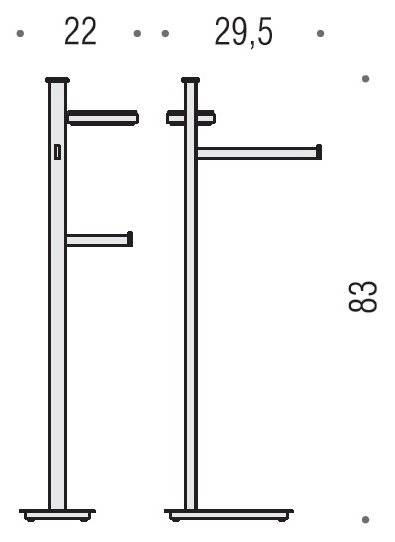 Напольная стойка с аксессуарами Colombo Design Units B9119.D.CR-VAN