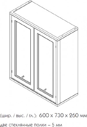 шкаф подвесной caprigo альбион 600 bianco light vintage