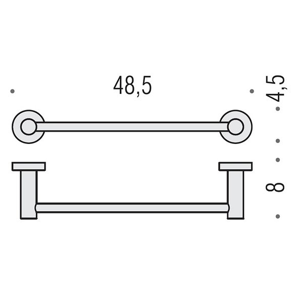 Colombo Design Plus Полотенцедержатель 48.5см, хром