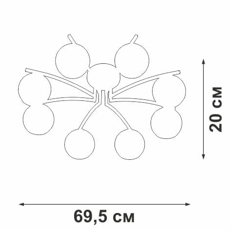 Потолочная люстра Vitaluce V4285-0/8PL
