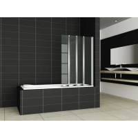 Шторка на ванну Cezares Pratico 100 PRATICO-V-4-100/140-C-Cr профиль Хром стекло прозрачное