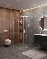 Душевой уголок Cezares Molveno 120х90 MOLVENO-RH-2-120/90-C-Cr-IV профиль Хром стекло прозрачное