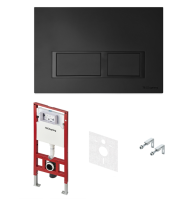 Система инсталляции для унитазов TECE TECEspring S401204 4 в 1 с кнопкой смыва черный матовый