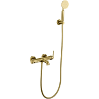 Смеситель для ванны Boheme Eterna 173-MG с душевым гарнитуром, золотой матовый