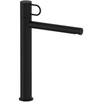 Смеситель Paffoni Joker JK081NO для раковины, с донным клапаном, высокий, излив 20.2 см, черный матовый