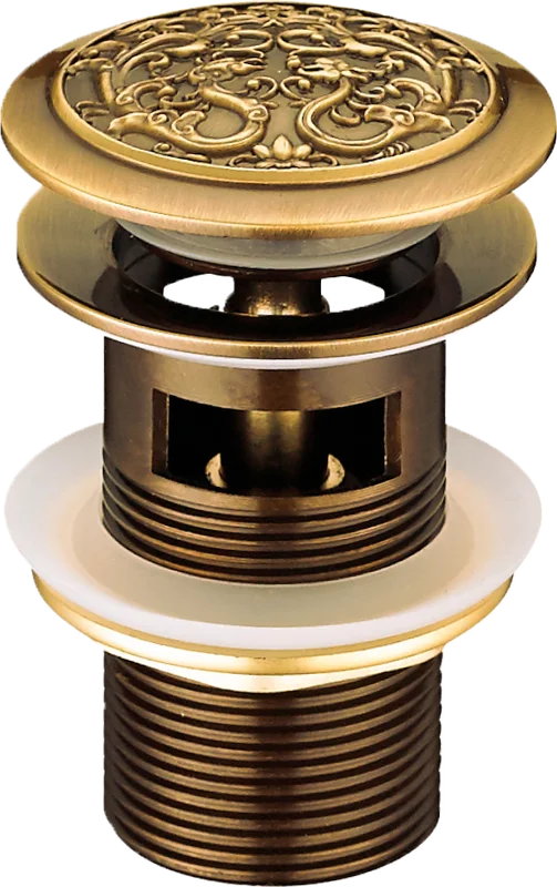 Донный клапан Lemark Jasmine LM6680B для раковины, с переливом, бронза