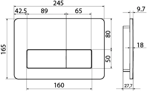кнопка смыва iddis unifix uni41chi77 универсальная цвет хром 041