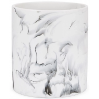 Ведро для мусора Kassatex Arabesco white/black белое, черное 5л