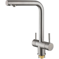 Смеситель для кухни Shevanik S468B с подключением к фильтру, сатин