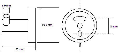 Крючок Bemeta Graphit 156106032