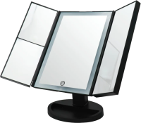 Косметическое зеркало Ridder Vivian О3110010 с подсветкой, настольное, с увеличением, матовое черное