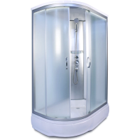 Душевая кабина River Nara 110x80x26 МТ R 10000002819 профиль Матовый хром задняя стенка Белая