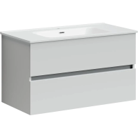 Тумба под раковину SANCOS Urban 890х450х550, c двумя ящиками, белая глянцевая арт. UR90W