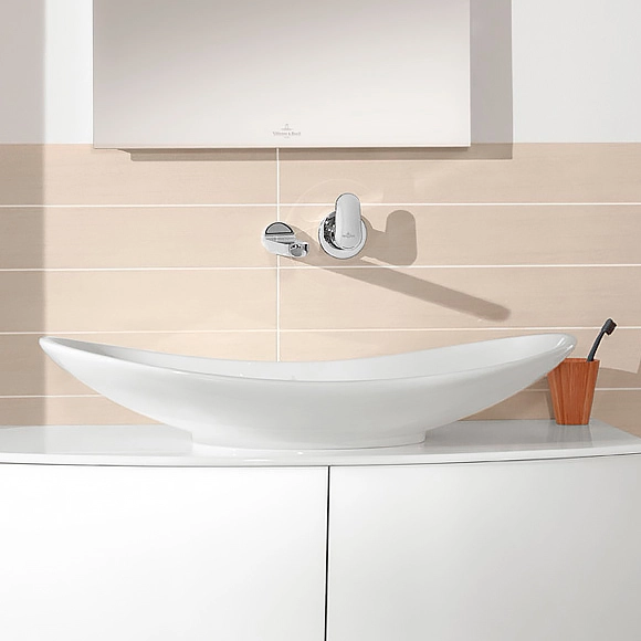 раковины villeroy & boch my nature 411080r1 накладная, 81x41xh16см, альпийский белый с ceramicplus