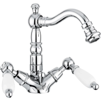 Смеситель Emmevi Deco Ceramic 121614/CR для биде, с донным клапаном, хром