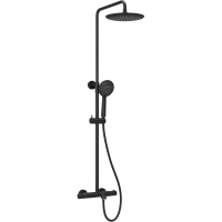 Душевая система Sancos Game SC3001LMB 241 мм, с термостатом, черный матовый