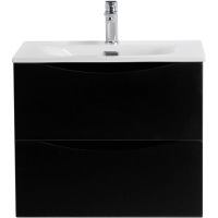 Тумба под раковину BelBagno Marino Nero Lucido MARINO-CER-MINI-700-2C-SO-NL-P 69,6 см, подвесная, черный глянец