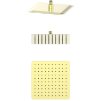 Верхний душ Wonzon & Woghand WW-88DP06-BG 250 мм, золотой матовый