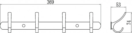 Планка с крючками Savol S-004254