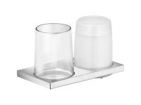 Держатель стакана и дозатора жидкого мыла, двойной Keuco Edition 11 11153 019000 хром