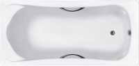 Акриловая ванна Roca BeCool 170x80 см, встраиваемая, белая, с каркасом, с ручками, со сливом-переливом