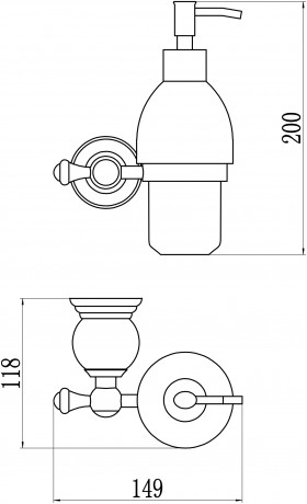 Дозатор для жидкого мыла Savol 57B S-05731B