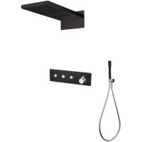 Душевая система Boheme Fusion 130-BCR Черная Хром