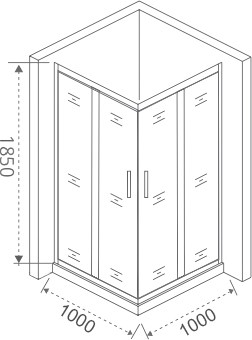 душевой уголок good door jazze cr-100-g-br 100×100