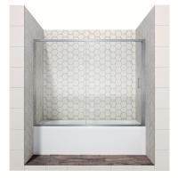 Шторка на ванну Ambassador Bath Screens 170х140 16041105 профиль Хром стекло CrystalPure