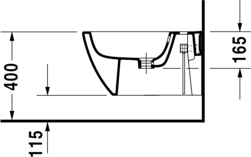 биде подвесное duravit happy d.2 2258150000