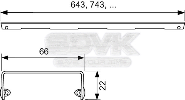решетка tece tecedrainline "royal" 601541: прямая, нержавеющая сталь, 150 см, сатин