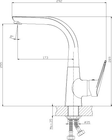 смеситель для кухни rossinka z z40-23u