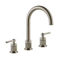Смеситель Gessi Venti20 65016#149 для раковины, на 3 отв., излив 17.2 см, цвет Finox Brushed Nickel