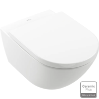 Унитаз Villeroy & Boch Subway 3.0 4670T0R1 подвесной, безободковый TwistFlush, без крышки сидения, альпийский белый с CeramicPlus