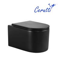 Унитаз Cerutti SPA Tanaro Aria MB CT9238 подвесной, с сиденьем микролифт, цвет черный матовый