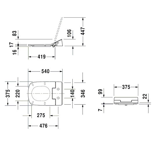 сиденье для унитаза duravit starck sensowash 611400 00 2 00 0300 с микролифтом функция биде