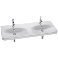 Раковина подвесная 120 см Jacob Delafon Replay E4488-00, двойная, цвет белый