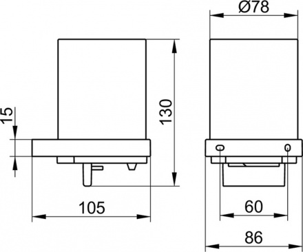 Дозатор для жидкого мыла Keuco Edition 90 Square 19152 019000 хром