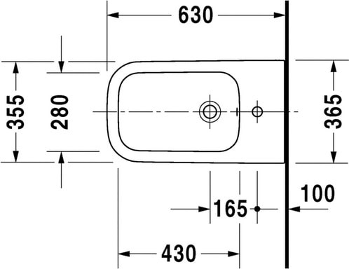 биде напольное duravit happy d.2 2259100000