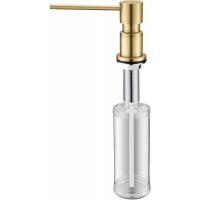 Дозатор для жидкого мыла Paulmark Kraft D003-LG 350 мл, встраиваемый, для кухни, светлое золото