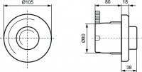 кнопка для инсталляции ideal standard septa pro xs p2 r0184ac пневматическая