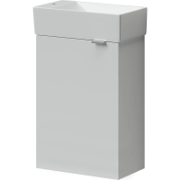 Тумба под раковину SANCOS Mini 355х205х500, с распашной дверцей, белая глянцевая арт.MN35WL