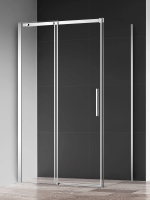Душевая дверь AQUAme AQM4803-10 100 см, профиль хром, стекло прозрачное