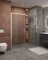 Душевая дверь в нишу Cezares Molveno BF-2 180 профиль Хром стекло прозрачное