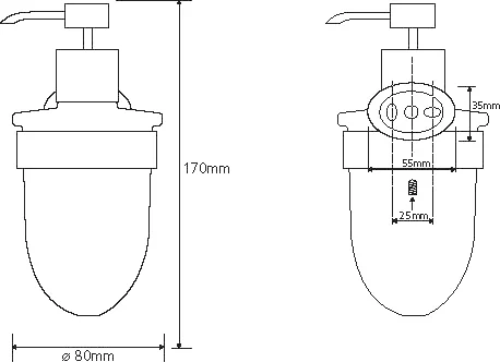 Дозатор для мыла Bemeta Oval 118409011