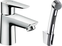 Смеситель для раковины с донным клапаном с гигиеническим душем Hansgrohe Talis E 71729000