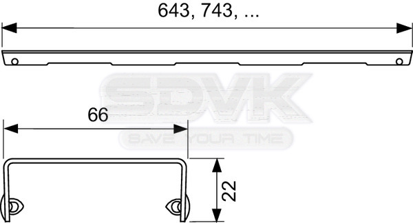решетка tece tecedrainline "organic" 601560: прямая, нержавеющая сталь, 150 см, глянец